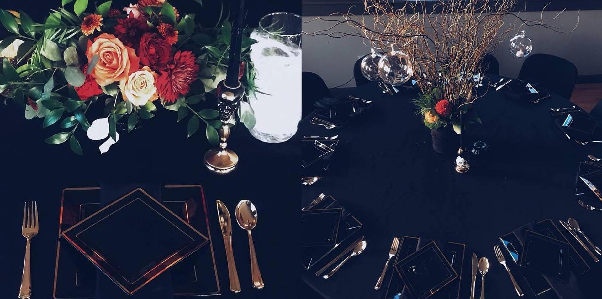 Gothic Glam: A Stylish Halloween Table Setting for the Modern Host