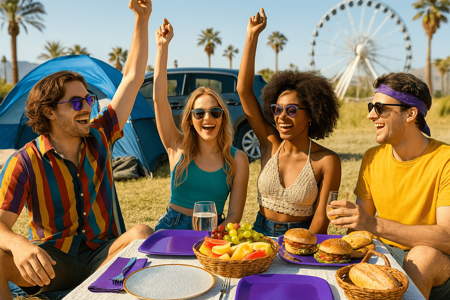 Coachella Car Camping Setup