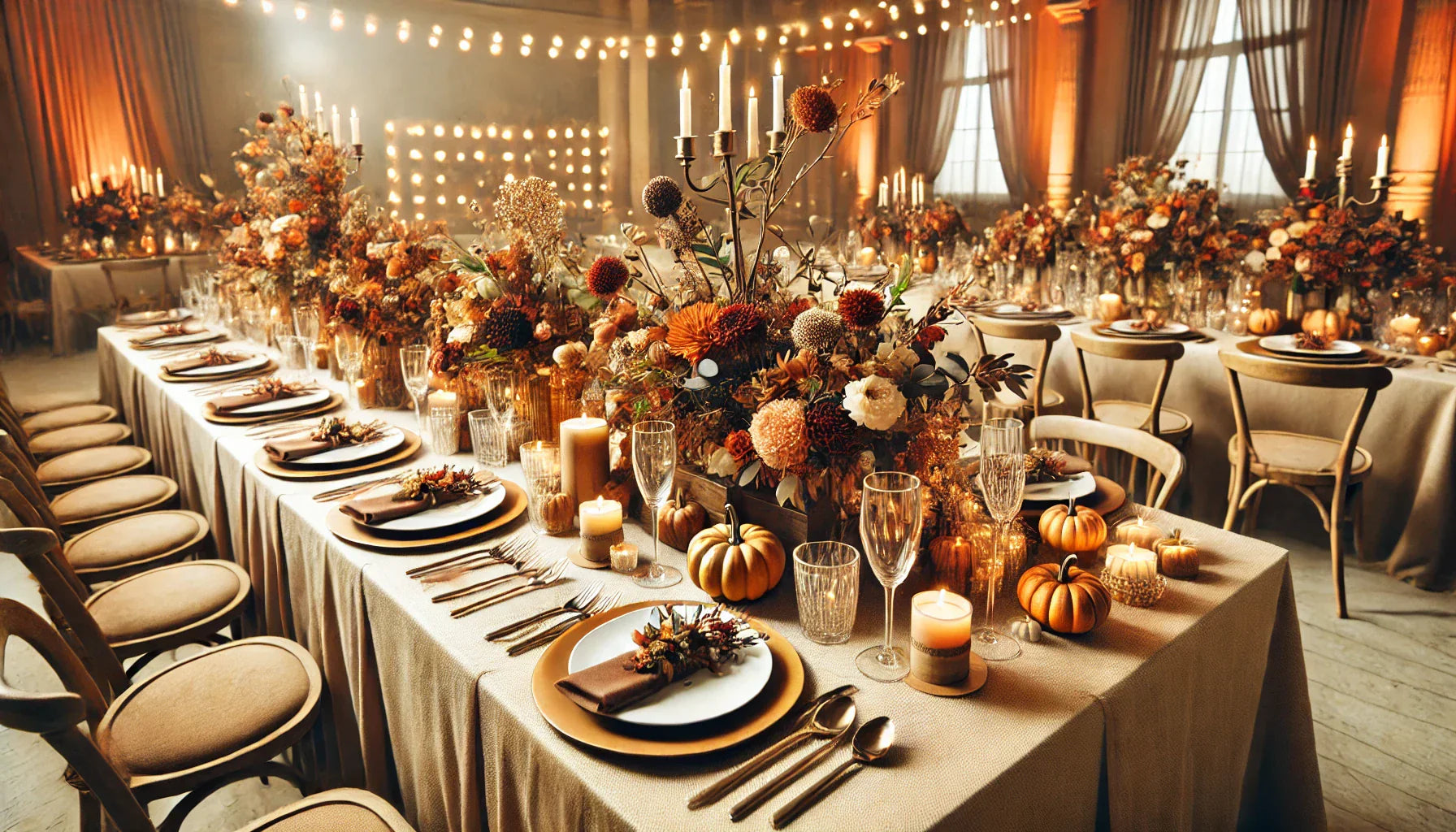 Autumn Wedding Table Decorations