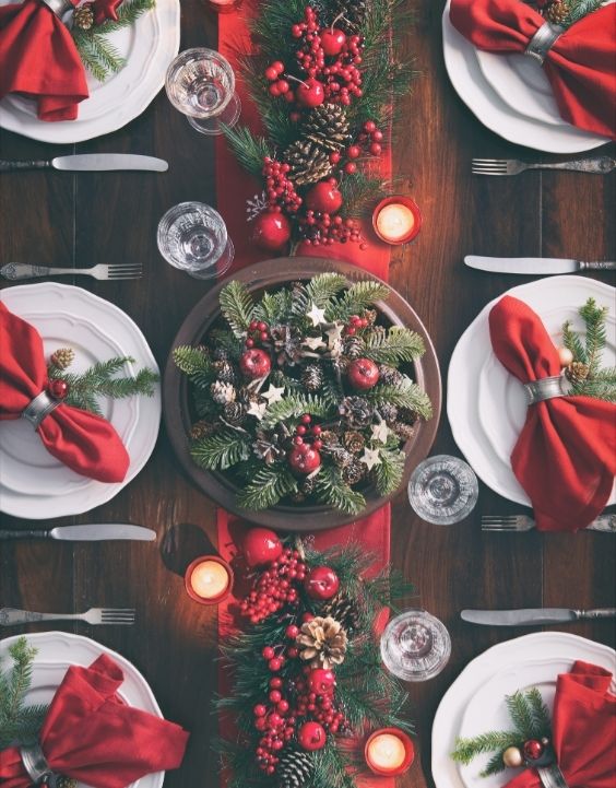 60 Christmas Table Decorations, Festive Table Setting Ideas for Holiday  Parties