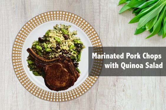 Savor the Flavors: Marinated Pork Chops and Quinoa Salad Recipe