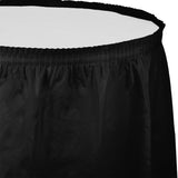 Black Velvet Plastic Table Skirts (14 ft)