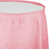 Classic Pink Plastic Table Skirts (14 ft)