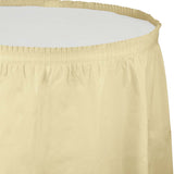 Ivory Plastic Table Skirts (14 ft)