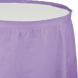Luscious Lavender Plastic Table Skirts (14 ft)