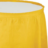 School Bus Yellow Plastic Table Skirts (14 ft)