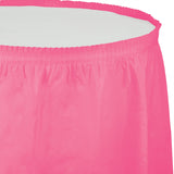 Candy Pink Plastic Table Skirts (14 ft)