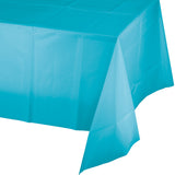 Bermuda Blue Rectangular Disposable Plastic Tablecloths (54" x 108")