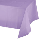 Luscious Lavender Rectangular Disposable Plastic Tablecloths (54" x 108")