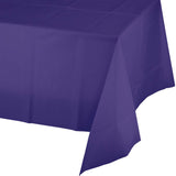 Purple Rectangular Disposable Plastic Tablecloths (54" x 108")