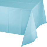 Pastel Blue Rectangular Disposable Plastic Tablecloths (54" x 108")