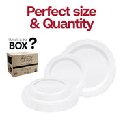 10-inch round dinner plate in white, ideal for main courses with a clean, vintage-inspired look