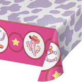 Boots and Bows Rectangular Disposable Paper Tablecloths (54" x 96")
