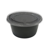 1 oz. Black Plastic Portion Cups with Lids