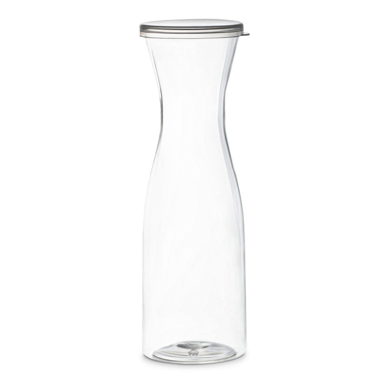 35 oz. Clear Large Disposable Plastic Wine Carafes with Lids