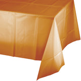 Pumpkin Spice Rectangular Disposable Plastic Tablecloths (54" x 108")