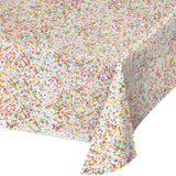 Sprinkles Rectangular Disposable Plastic Tablecloths (54" x 102")