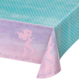Mermaid Shine Rectangular Disposable Plastic Tablecloths (54" x 102")