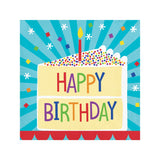 Cake Birthday BKF Paper Beverage Napkins