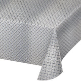 Met Diamond Plate Rectangular Disposable Plastic Tablecloths (54" x 108")