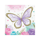 Butterfly Shimmer Paper Beverage Napkins