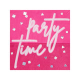 Foil Pink Paper Beverage Napkins