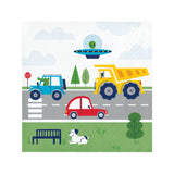 Transportation Time BKF Paper Beverage Napkins