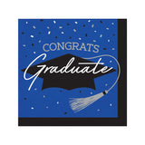 School Spirit Cobalt Paper Beverage Napkins
