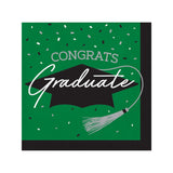 School Spirit Emerald Green Paper Beverage Napkins