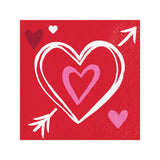 Joyful Hearts Paper Beverage Napkins