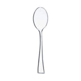 4-inch clear mini plastic tasting spoons, ideal for sampling ice cream, desserts, and appetizers at any gathering