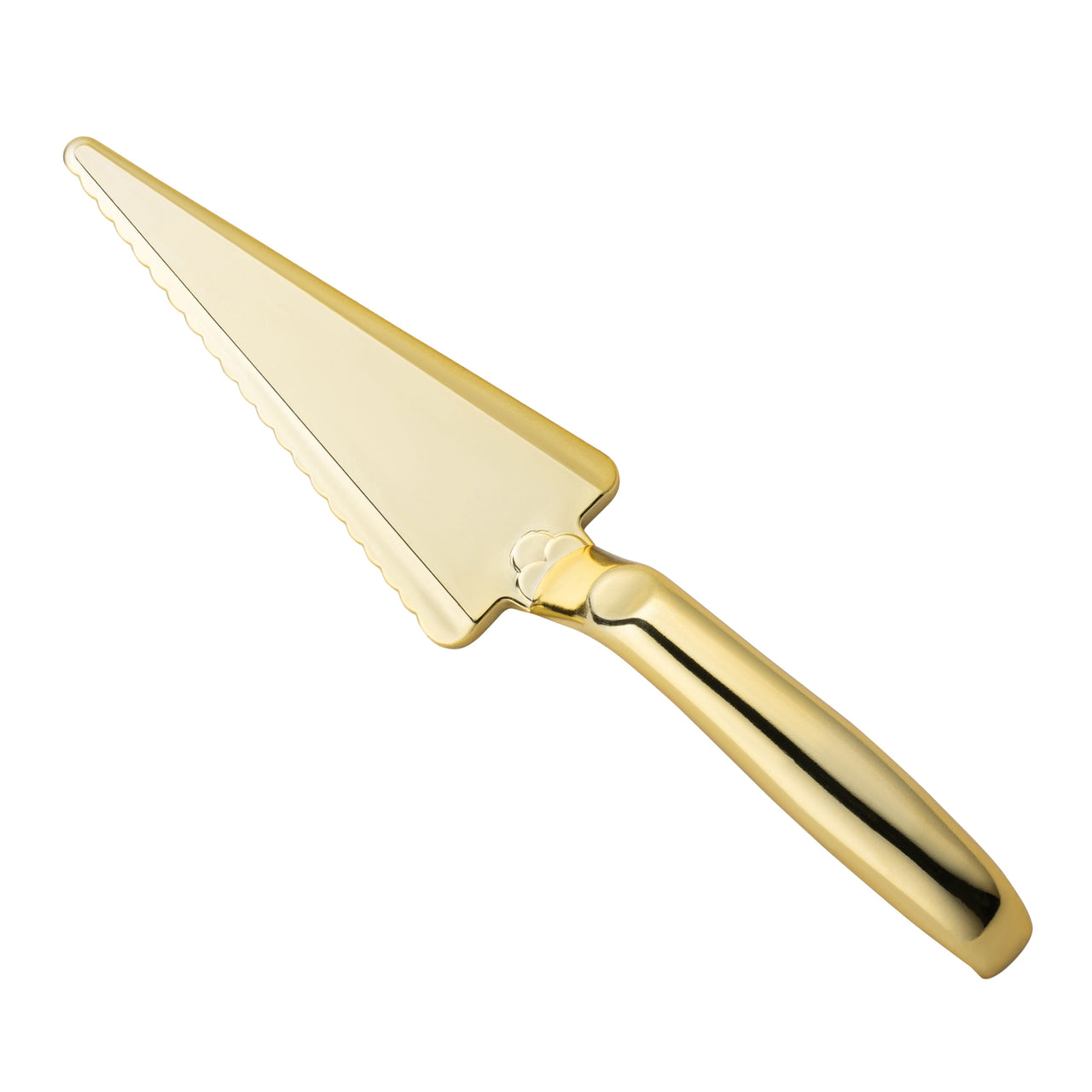 Shiny Gold Disposable Plastic Cake Cutters/Lifters