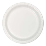 White Sturdy Style Round Disposable Paperboard Dinner Plates (9")