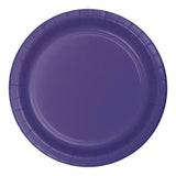 Purple Sturdy Style Round Disposable Paperboard Dinner Plates (9")