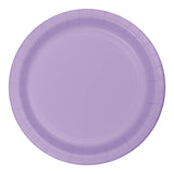 Luscious Lavender Sturdy Style Round Disposable Paperboard Dinner Plates (9")