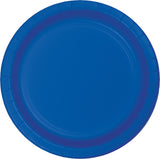 Cobalt Sturdy Style Round Disposable Paperboard Dinner Plates (9")