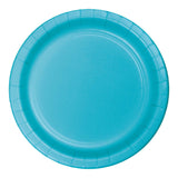 Bermuda Blue Sturdy Style Round Disposable Paperboard Banquet Plates (10")