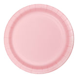 Classic Pink Sturdy Style Round Disposable Paperboard Banquet Plates (10")