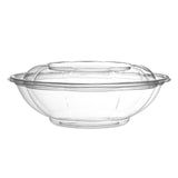 18 oz. Clear PET Rose Salad Bowls with Lids