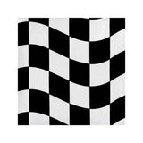 Black/White Checks Paper Beverage Napkins