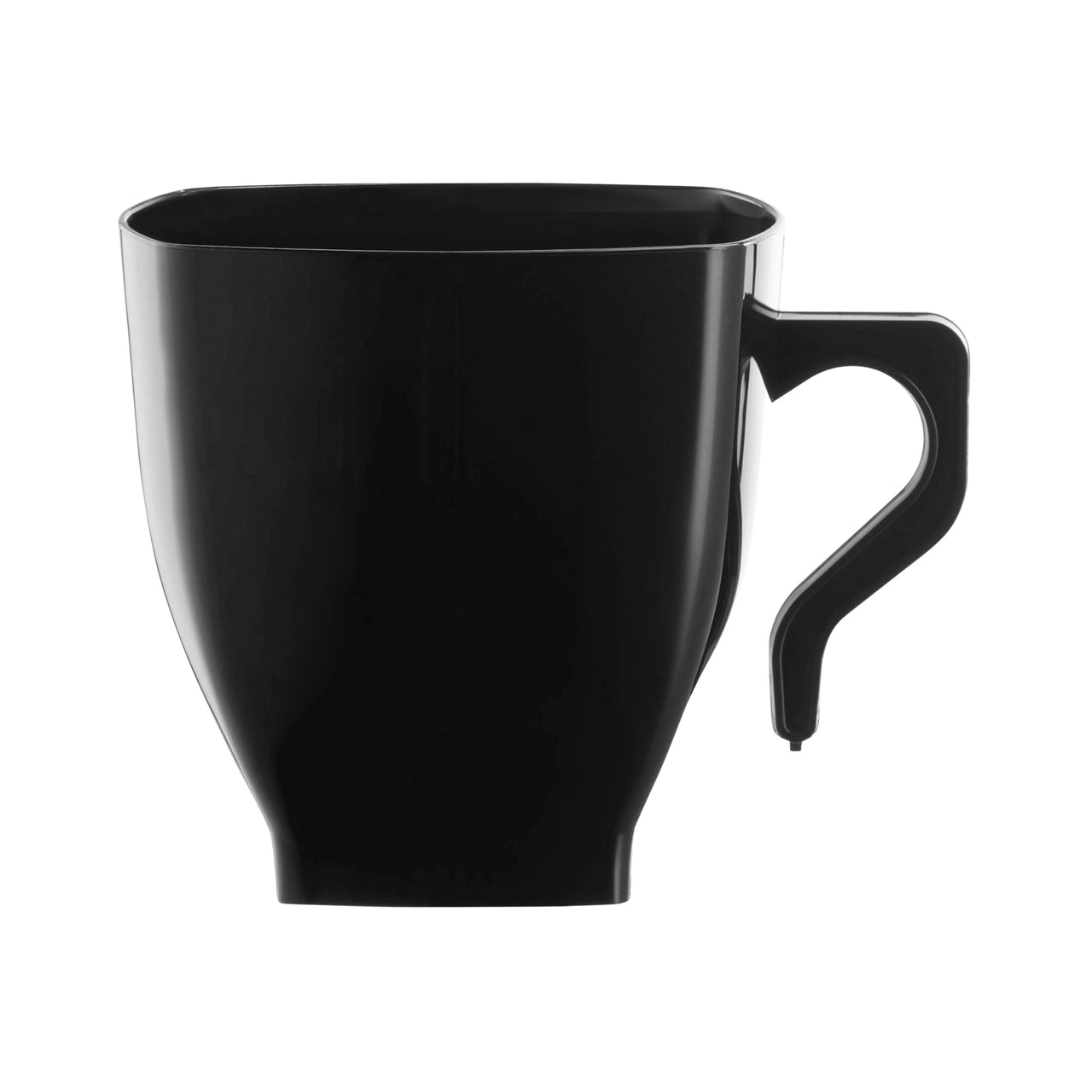 2 oz. Black Square Plastic Mini Coffee Tea Cups