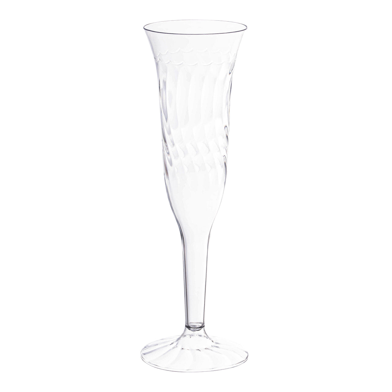 5 oz. Clear Plastic Champagne Flutes
