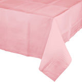 Classic Pink Rectangular Disposable Paper Tablecloths (54" x 108")
