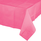 Candy Pink Rectangular Disposable Paper Tablecloths (54" x 108")