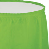 Fresh Lime Plastic Table Skirts (14 ft)