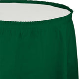 Hunter Green Plastic Table Skirts (14 ft)