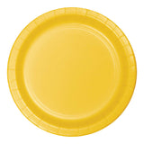 School Bus Yellow Dessert Paper Plates (7")