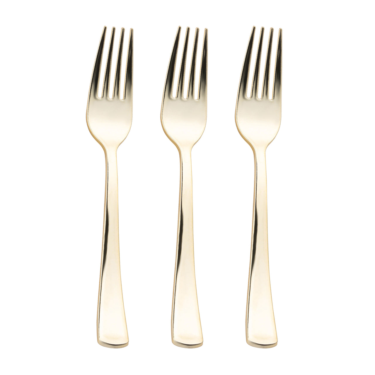 Shiny Metallic Gold Plastic Forks