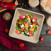8 oz eco-friendly bowls offered a natural look for warm starters at outdoor events.