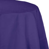 Purple Octy Round Disposable Paper Tablecloths (82")